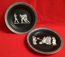 2 X PRATTWARE MAW & CO ~ OLD GREEK ~ NEOCLASSICAL  AFTER FLAXMAN 7 1/4" PLATES