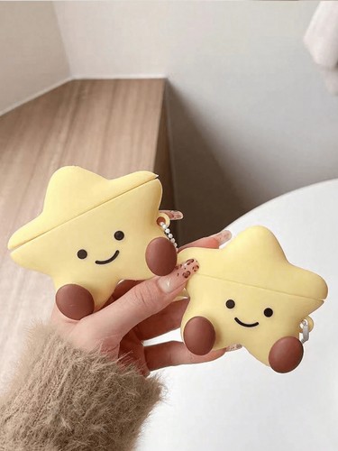 Yellow star shaped cartoon - yellow,