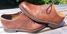 Grenson Mens Curt Derby Shoes Dainite Sole Brown Hand Painted Grain Size 7 G