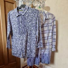 Two Size 12 Per Una Marks and Spencer 3/4 Sleeve Button Down Tops with Collars