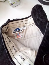 adidas black corded golf trousers..       34 w..40 leg
