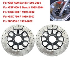 Pair Round Front Brake Discs Rotors For Suzuki GSF 600 Bandit 600 1995-2004