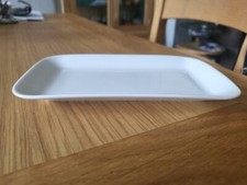 SWISS AIR Rectangular side/starter/dessert Plate. White. 160x95x15cm