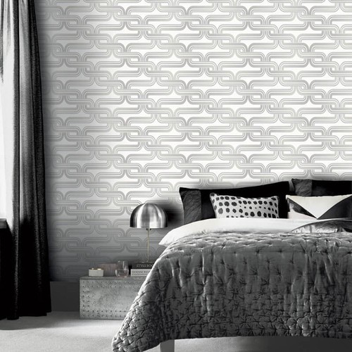 Retro white grey wallpaper - retro,