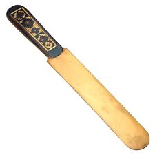 An antique Victorian Treen inlaid wood Tunbridge Ware Paper Splitter C.19thC