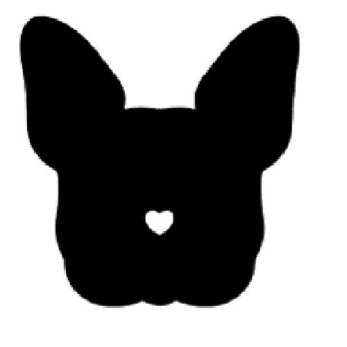 French bulldog vinyl decal - french,