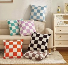 Modern Checkerboard Cushion Cover | 45 x 45 cm, Unique Quirky Trendy, Home Decor