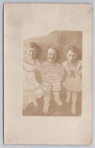 Postcard antique comic photo