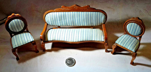 Dolls house furniture sofa - dolls, and