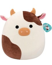 Squishmallows Original 16 Inch Ronnie Cream & Brown Cow Plush Toy *BRAND NEW*