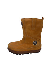 Timberland Womens UK 3.5 Tan Pull On Leather Boots Faux Fur Lined Mukluk