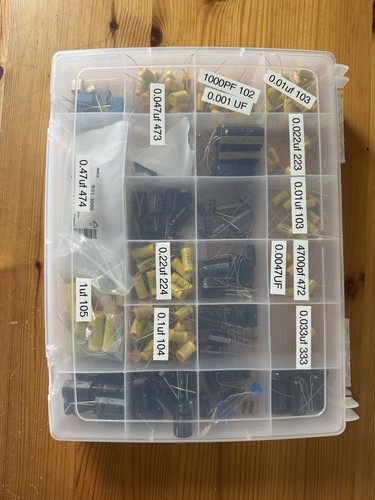Capacitors assorted and valve - assorted,