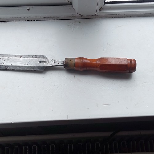 Vintage wood chisel - with, a