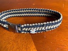 DOG COLLOR BY ALFIES LEADS NAVY AND BEIGE LENGTH 19 INS LONG PARA CORD 