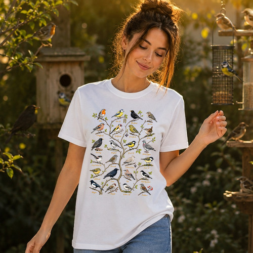 British garden birds shirt - british, t