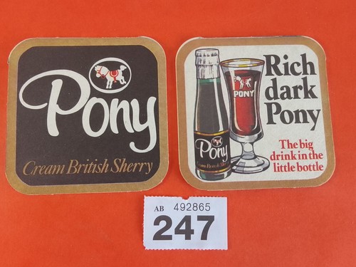 Vintage beer mats pony - vintage,