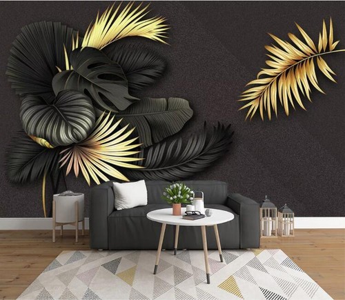 Black gold leaf zhub8429 - 3d,