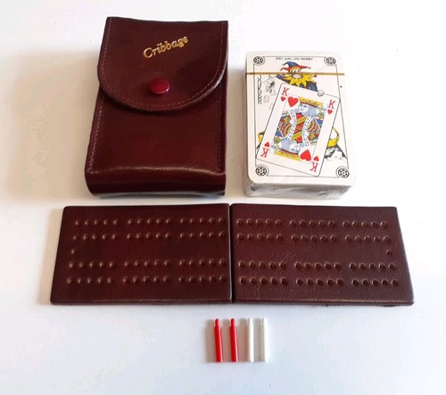 Vintage travel cribbage board - vintage,