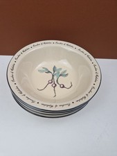 RAYWARE MARKET GARDEN 7" soup cereal bowls x 4