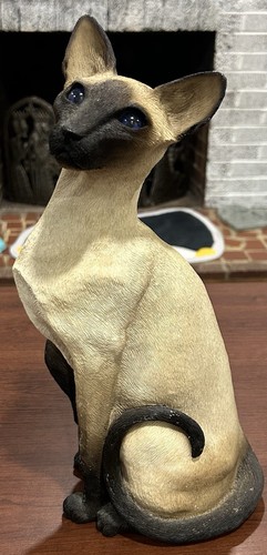 Vintage sandicast siamese cat - vintage,