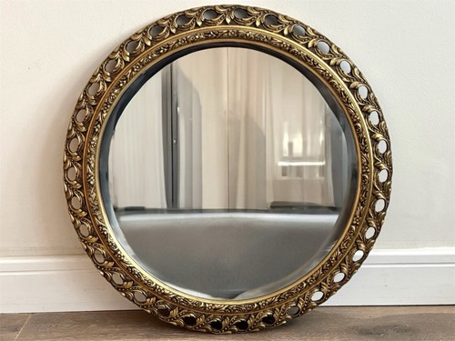 Vintage ornate gold round wall - vintage,
