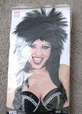 Adults 1980's Rock Star Black Wig