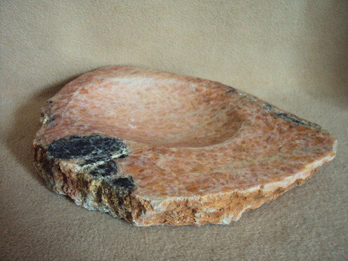Huge rhodonite geode tray bowl - rhodonite,