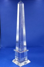Large 45cm 3kg Lead Crystal Obelisk Pyramidal Monolith Statue