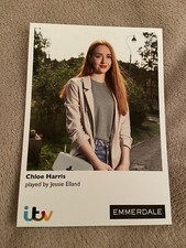 JESSIE ELLAND- CHLOE HARRIS (EMMERDALE) UNSIGNED OFFICIAL ITV CAST CARD