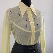 Vintage 1970s Yellow Shirt