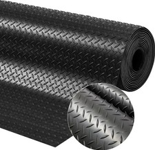 DIAMOND RUBBER FLOORING MAT ROLL NON SLIP- 1.5m WIDTH FOR ALL VEHICLES CAR & VAN