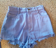 Vtg Steel Jeans Purple Cut Off