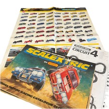 Scalextric Vintage Bundle Catalogue 25th Edition Poster & Instructions Circuit 4