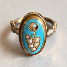 18ct Antique Seed Pearl &