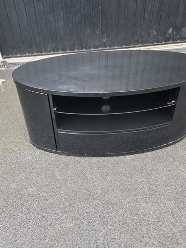 High gloss black oval - black, tv