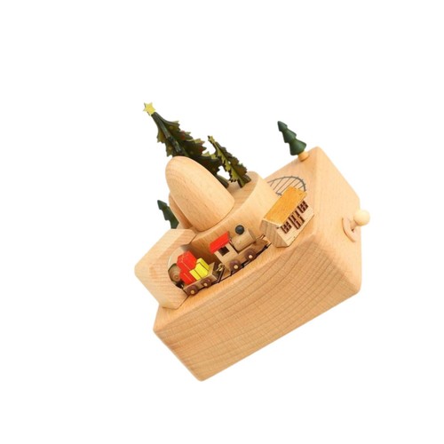 Wooden music box rotating - wooden,
