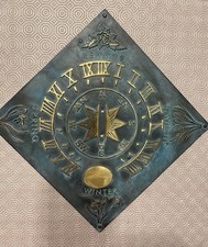 Sundial for Garden / Sun Dial Clock / Slate Clock /  Green And Brass