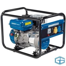 DRAPER 2KW PETROL GENERATOR 2.2KVA 7HP OPEN FRAME, STOCK NO: 33215