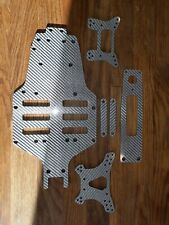 tamiya top force evo style Silver custom carbon fibre chassis set in 2mm