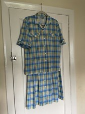 Vintage Finn Karelia Polyester/Cotton blend Outfit Blouse And Skirt UK size 12