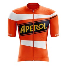 Mens team Retro APEROL Cycling Jersey Bicycle Jersey Cycling Shirt Cycling Tops
