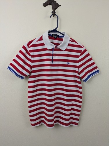 Fred perry red white - white, stripped