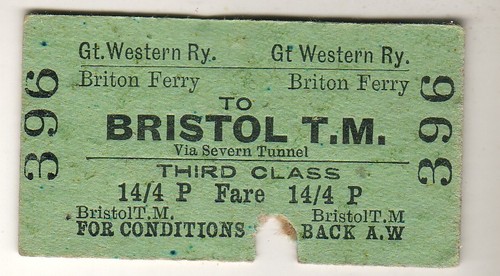 Railway ticket gwr briton - railway,