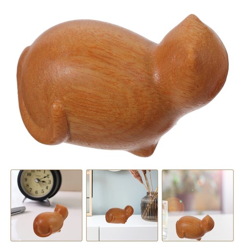 Portable wooden cat statue - wooden,