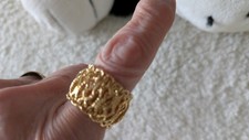 9 CT Gold Flexible Lace Ring