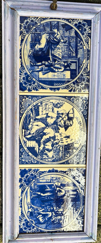 Framed delft style ceramic - framed, delft-style