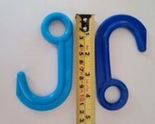 Lobster creel pot hooks, 125mm x 70mm, hole size 20mm, hook aperture 40mm 