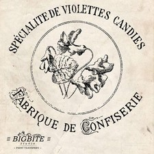 Water decal vintage french - decal:,