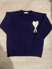 Navy Ami Paris Sweater Size S