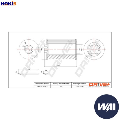 Oil filter dp1110 - filter, for